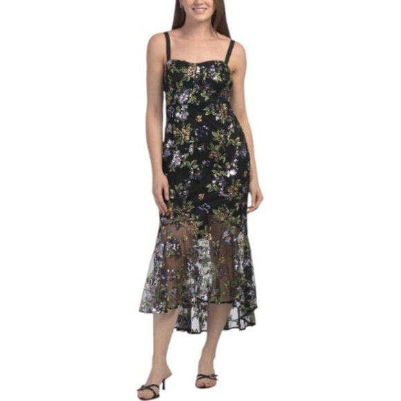 SAM EDELMAN Multi Flower Mermaid Embroidered Dress - joarbit.com